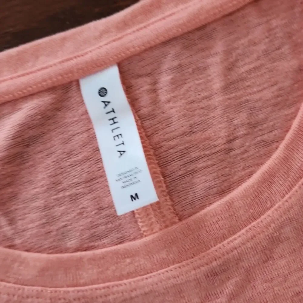 NWT Athleta Release Tee, Island Coral, Size M - Picture 8 of 11